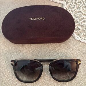 Tom Ford Black Acrylic Gradient Sunglasses